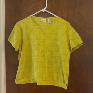 Classic Elements Light Green Short Sleeve Top